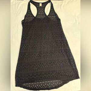 Islander Black Racer Back Swim Cover Up Size Large